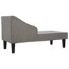 vidaXL Chaise longue avec traversin gris clair tissu