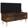 vidaXL Banc de rangement ch&ecirc;ne fum&eacute; 102x42x46 cm bois d'ing&eacute;nierie
