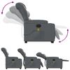 vidaXL Fauteuil inclinable de massage Gris Similicuir