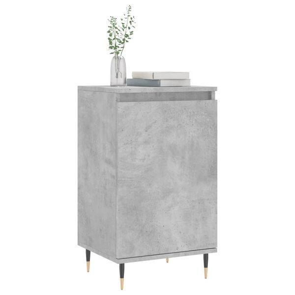 vidaXL Buffets 2 pcs gris b&eacute;ton 40x35x70 cm bois d'ing&eacute;nierie