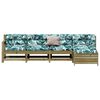 vidaXL Salon de jardin 5 pcs avec coussins bois de pin impr&eacute;gn&eacute;