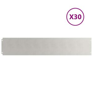 vidaXL Bordures de pelouse 30 pcs 20x103 cm acier inoxydable
