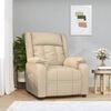 vidaXL Fauteuil inclinable Cr&egrave;me Tissu