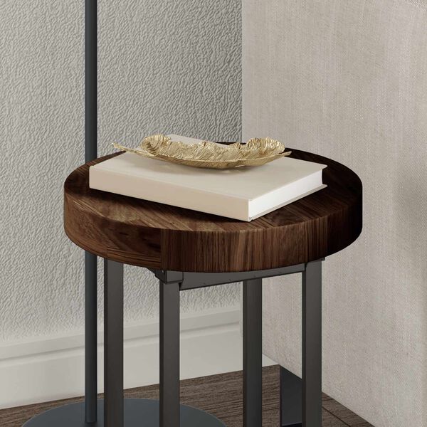 vidaXL Plateau de table Marron fonc&eacute; &Oslash; 30 x 4 cm Bois de ch&ecirc;ne massif