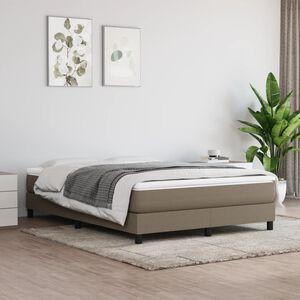 vidaXL Matelas de lit &agrave; ressorts ensach&eacute;s fermet&eacute; moyenne Taupe 140x190x20 cm Tissu
