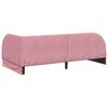 vidaXL Cadre de lit d'angle avec t&ecirc;te de lit Rose 90 cm x 200 cm tissu
