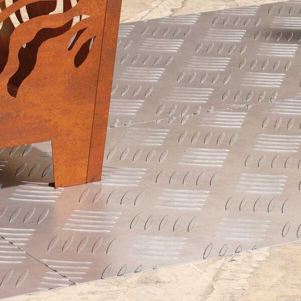 vidaXL Nez de marche Rectangulaire 4 pcs Argent&eacute; 80 x 40 cm Aluminium