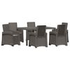 vidaXL Ensemble de salle &agrave; manger pour jardin 7 pc Gris clair PP