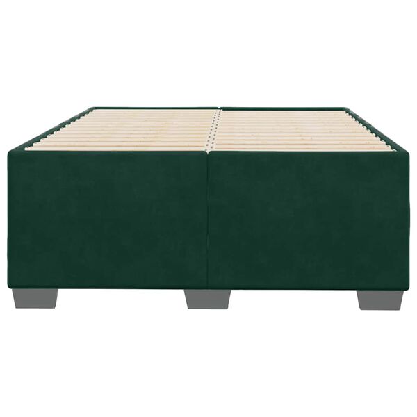 vidaXL Cadre de lit sans matelas vert fonc&eacute; 120x190 cm velours