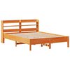 vidaXL Cadre de lit sans matelas cire marron 135x190cm bois pin massif