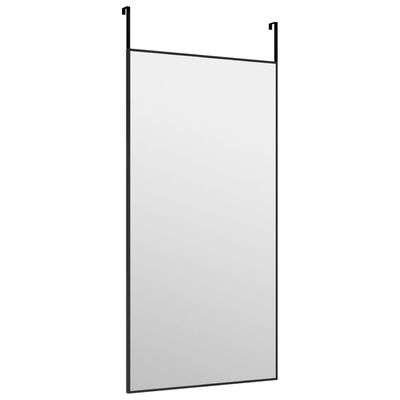 vidaXL Miroir de porte Noir 40x80 cm Verre et aluminium