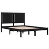 vidaXL Cadre de lit sans matelas noir 140x190 cm bois de pin massif