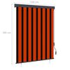 vidaXL Store roulant d'extérieur 140x250 cm Orange et marron