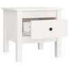 vidaXL Tables d'appoint 2 pcs Blanc 40x40x39 cm Bois massif de pin