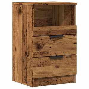 vidaXL Bedside Cabinet Bois ancien Medium Engineered wood