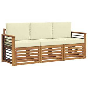 vidaXL Ensembles de canap&eacute;s avec coussin 3 pcs Naturel et Cr&egrave;me