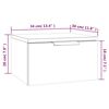 vidaXL Tables de chevet murales 2 pcs blanc 34x30x20 cm
