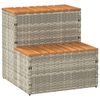 VidaXL Marche bain &agrave; remous gris clair 50x50x50,5 cm acacia massif