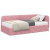 vidaXL Cadre de lit d'angle Rose 100 x 200 cm Velours