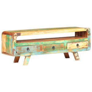 vidaXL Meuble TV 117x30x41 cm Bois de r&eacute;cup&eacute;ration massif