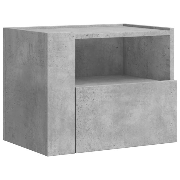 vidaXL Table de chevet murale gris b&eacute;ton 45x30x35 cm