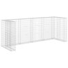 vidaXL Mur en gabion pour poubelles Acier galvanis&eacute; 320x100x120 cm