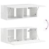 vidaXL 3 pcs Blanc brillant