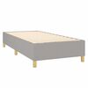 vidaXL Sommier &agrave; lattes de lit matelas LED Gris clair 90x200cm Tissu