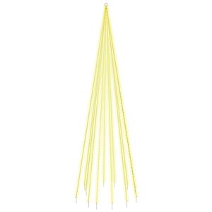 vidaXL Sapin de No&euml;l sur m&acirc;t de drapeau 732 LED Blanc chaud 500 cm