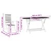 vidaXL Ensemble de salle &agrave; manger pour jardin 7 pcs Noir