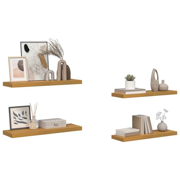 vidaXL &Eacute;tag&egrave;re Murale 4 pcs Beige 80 x 23,5 x 4 cm Bois d'ing&eacute;nierie