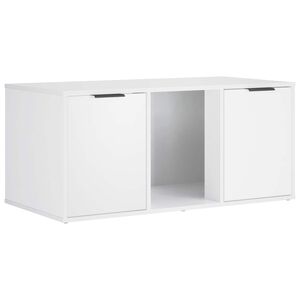 vidaXL Meuble pour caisse de chat Blanc 100 x 49 x 45 cm