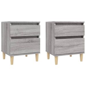 vidaXL Tables de chevet 2 pcs Sonoma gris 40x35x50 cm