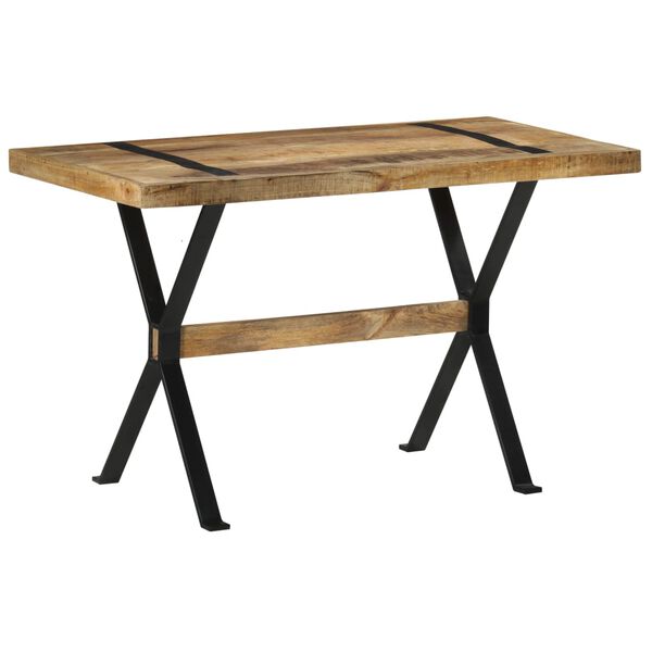 vidaXL Table à manger 120x60x76 cm bois de manguier brut