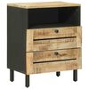 vidaXL Table de chevet Marron et Noir 50 x 33 x 60 cm