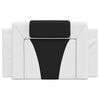 vidaXL Coussin de t&ecirc;te de lit Viana noir et blanc 80 cm similicuir