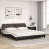 vidaXL Lit avec matelas Dover noir et blanc 180x200 cm similicuir