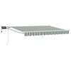 vidaXL Store r&eacute;tractable manuel avec LEDs Vert et blanc 3,5 x 2,5 m