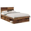 vidaXL Cadre de lit Bois ancien 120 x 190 cm Bois d'ing&eacute;nierie