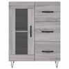 vidaXL Buffet haut Sonoma gris 69,5x34x180 cm Bois d'ing&eacute;nierie