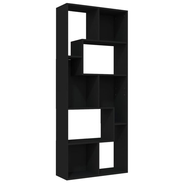 vidaXL Biblioth&egrave;que Noir 67x24x161 cm Bois d'ing&eacute;nierie