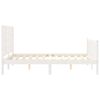 vidaXL Cadre de lit sans matelas blanc bois de pin massif