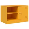 vidaXL Meubles TV 2 pcs jaune moutarde 67x39x44 cm acier