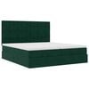 VidaXL Cadre de lit ottoman avec matelas vert fonc&eacute; 180x200cm velours