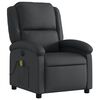 vidaXL Fauteuil de massage inclinable électrique noir cuir véritable