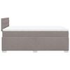 vidaXL Sommier &agrave; lattes de lit avec matelas taupe 120x190 cm tissu