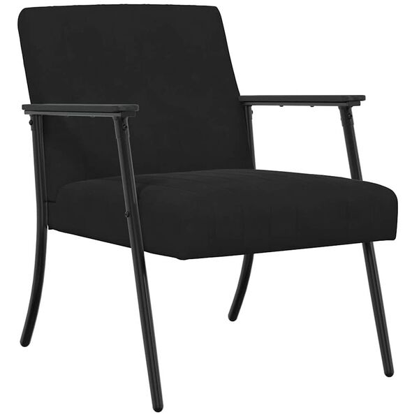 vidaXL fauteuil Noir 59 x 75 x 78 cm Velours