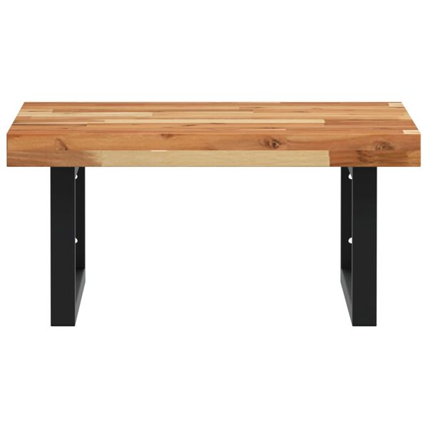 vidaXL &Eacute;tag&egrave;re de vasque murale acier et bois massif d'acacia