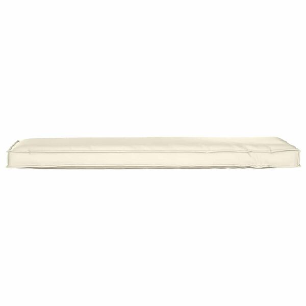 vidaXL Coussin pour banc de palette Cr&egrave;me 140 x 40 x 8 cm Tissu Oxford