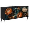 vidaXL Meuble TV LOCHEM 102 x 33 x 51 cm Ch&ecirc;ne noir Bois d'ing&eacute;nierie